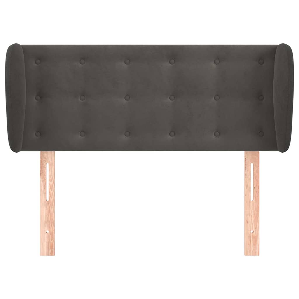 Vidaxl hoofdbord met randen 103x23x78 88 cm fluweel donkergrijs