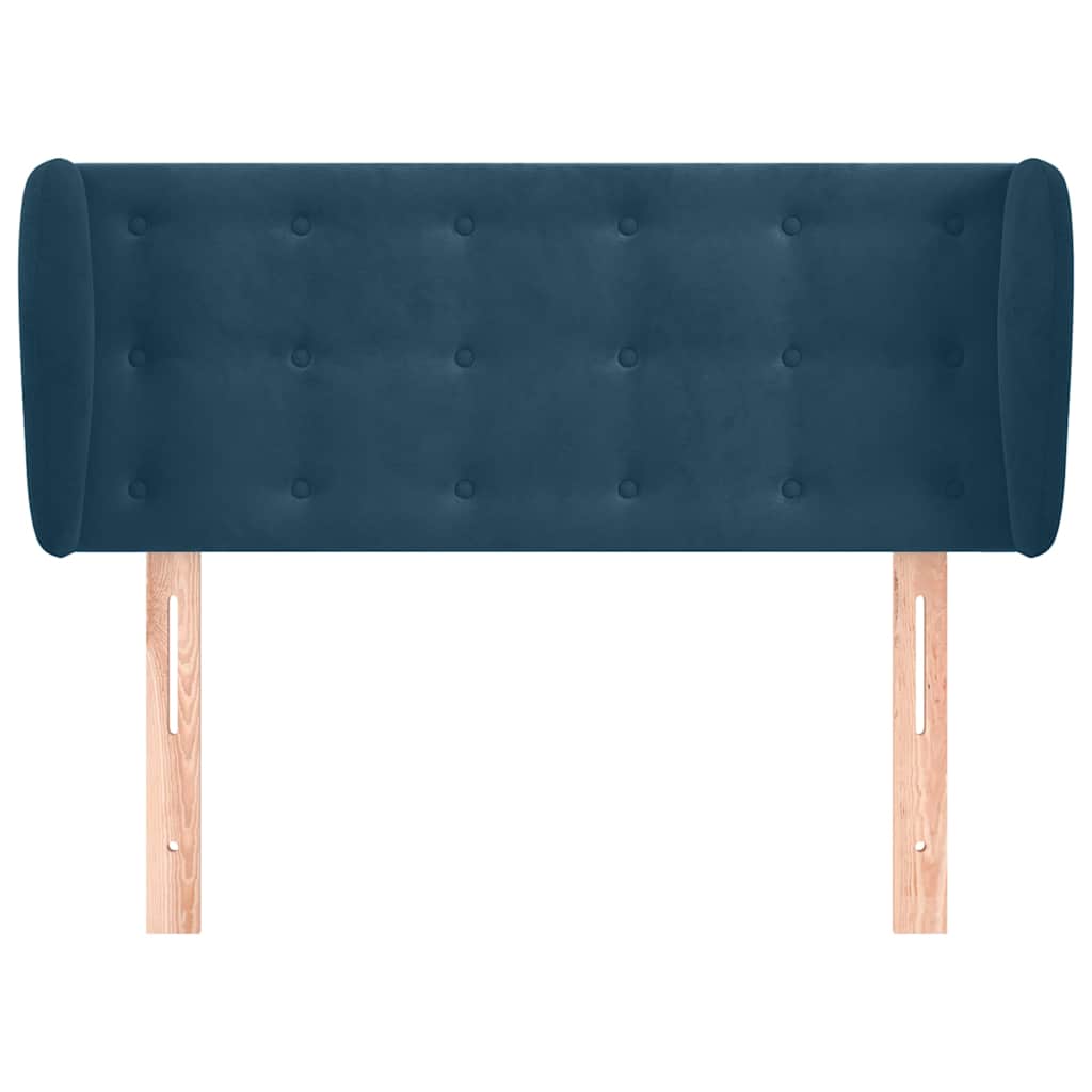 Vidaxl hoofdbord met randen 103x23x78 88 cm fluweel donkerblauw