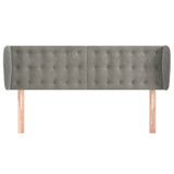 Vidaxl hoofdbord met randen 147x23x78 88 cm fluweel lichtgrijs