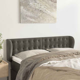 Vidaxl hoofdbord met randen 147x23x78 88 cm fluweel donkergrijs