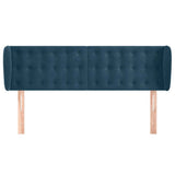 Vidaxl hoofdbord met randen 147x23x78 88 cm fluweel donkerblauw