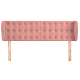 Vidaxl hoofdbord met randen 147x23x78 88 cm fluweel roze