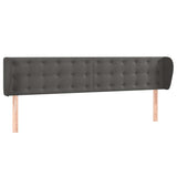 Vidaxl hoofdbord met randen 163x23x78 88 cm fluweel donkergrijs