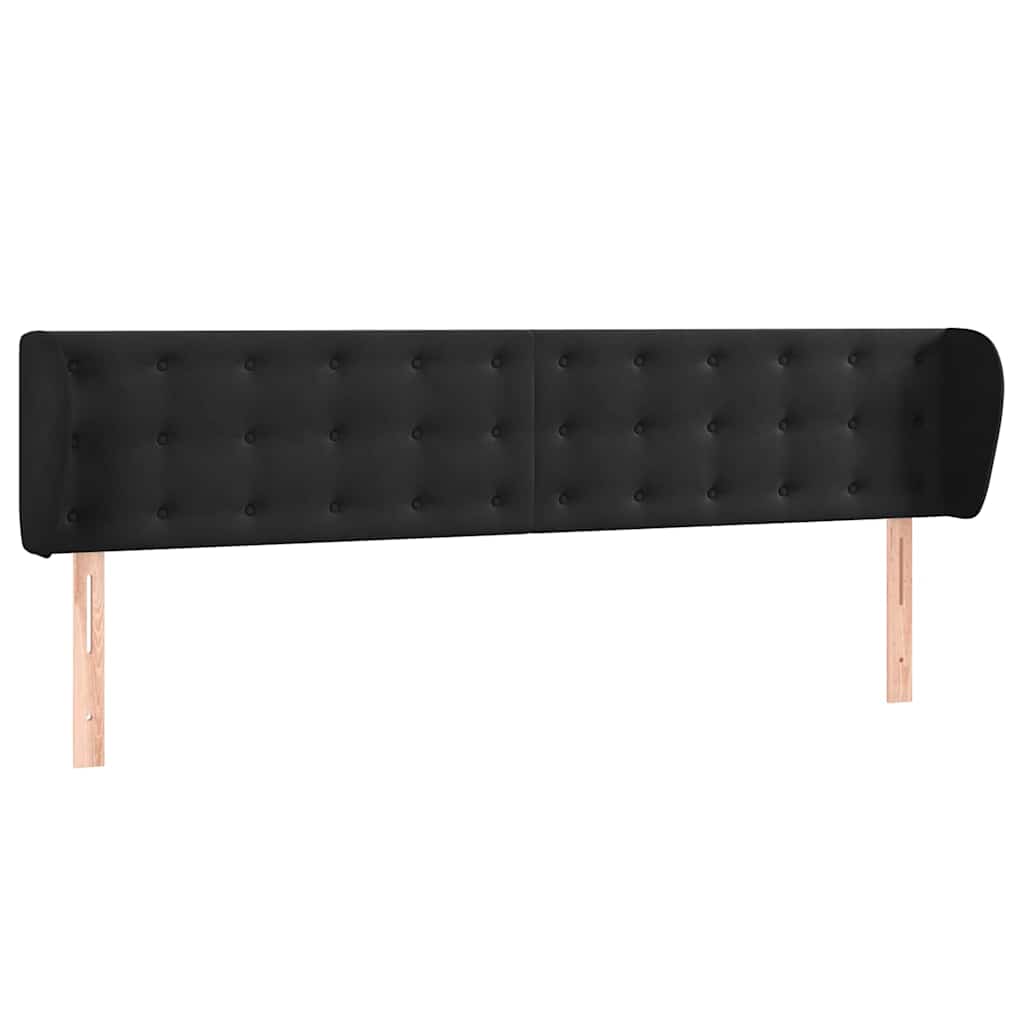Vidaxl hoofdbord met randen 163x23x78 88 cm fluweel zwart