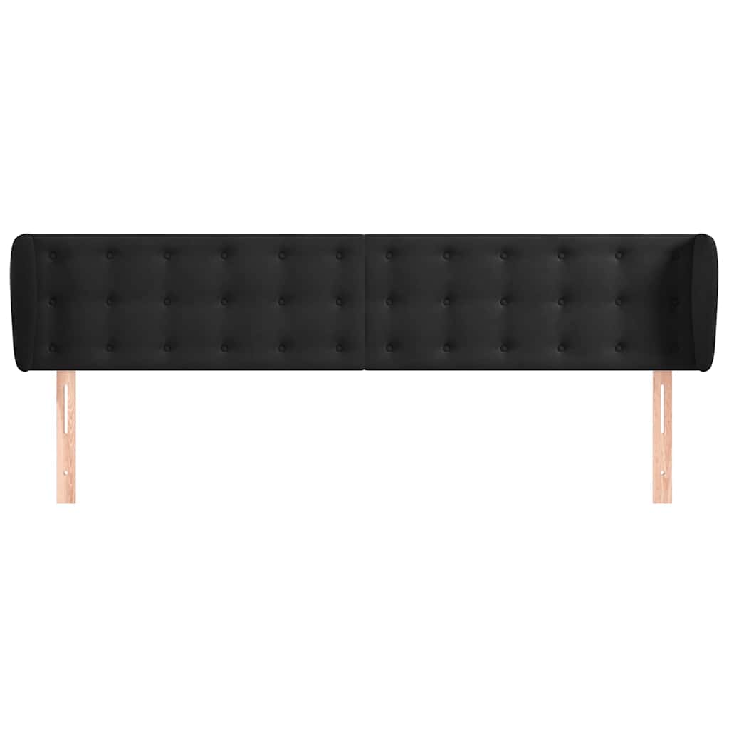 Vidaxl hoofdbord met randen 163x23x78 88 cm fluweel zwart