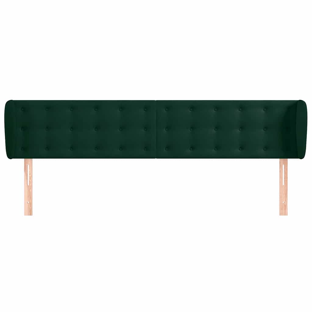 Vidaxl hoofdbord met randen 163x23x78 88 cm fluweel donkergroen