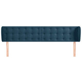 Vidaxl hoofdbord met randen 163x23x78 88 cm fluweel donkerblauw