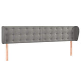 Vidaxl hoofdbord met randen 183x23x78 88 cm fluweel lichtgrijs