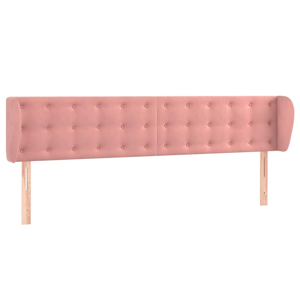 Vidaxl hoofdbord met randen 183x23x78 88 cm fluweel roze