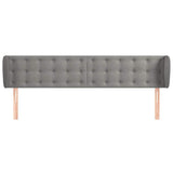 Vidaxl hoofdbord met randen 203x23x78 88 cm fluweel lichtgrijs