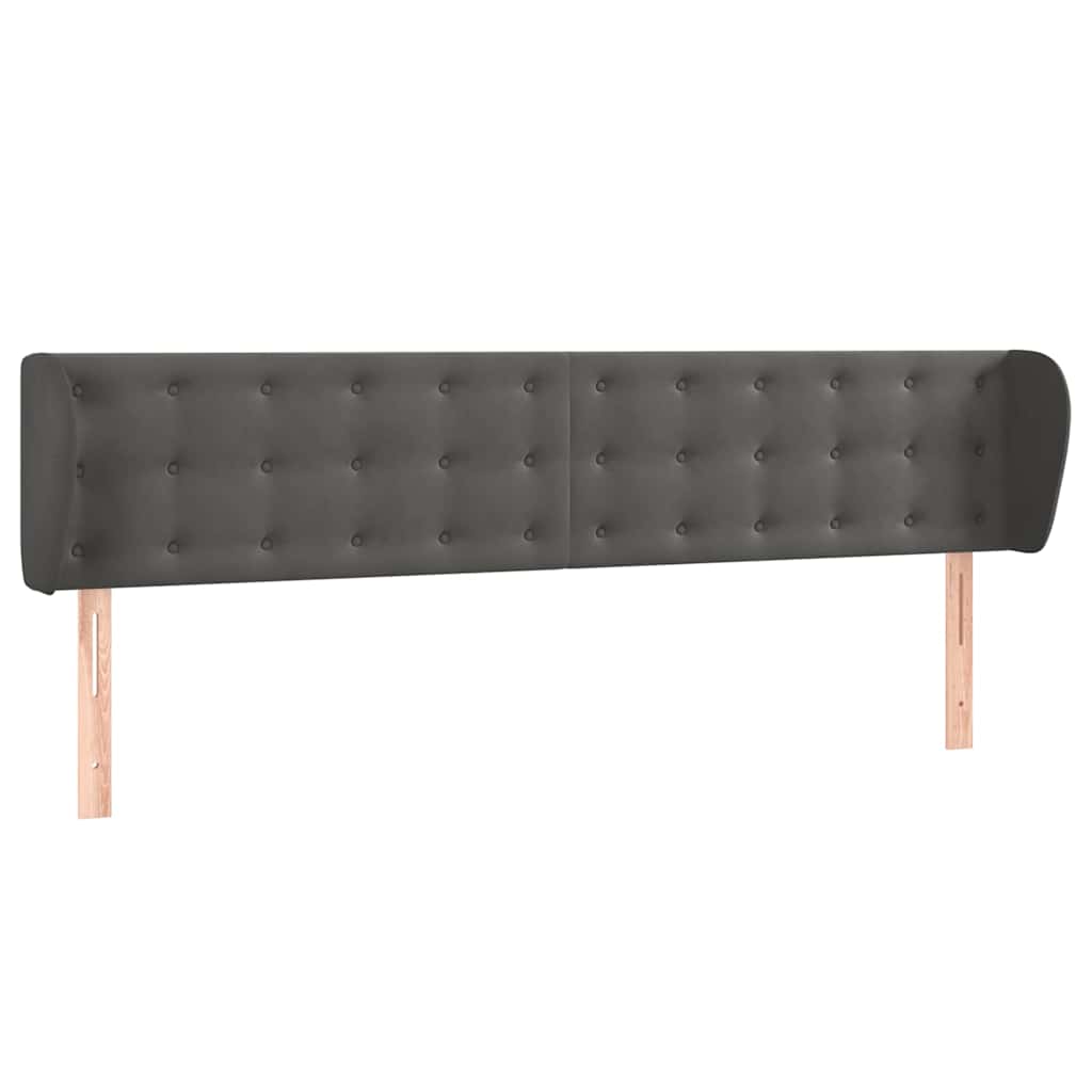 Vidaxl hoofdbord met randen 203x23x78 88 cm fluweel donkergrijs