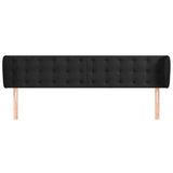 Vidaxl hoofdbord met randen 203x23x78 88 cm fluweel zwart