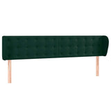 Vidaxl hoofdbord met randen 203x23x78 88 cm fluweel donkergroen