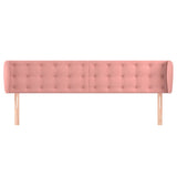 Vidaxl hoofdbord met randen 203x23x78 88 cm fluweel roze