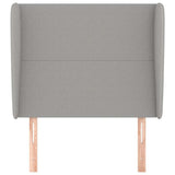 Vidaxl hoofdbord met randen 83x23x118 128 cm stof lichtgrijs