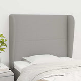 Vidaxl hoofdbord met randen 83x23x118 128 cm stof lichtgrijs