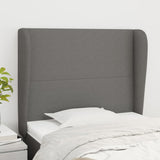 Vidaxl hoofdbord met randen 83x23x118 128 cm stof donkergrijs