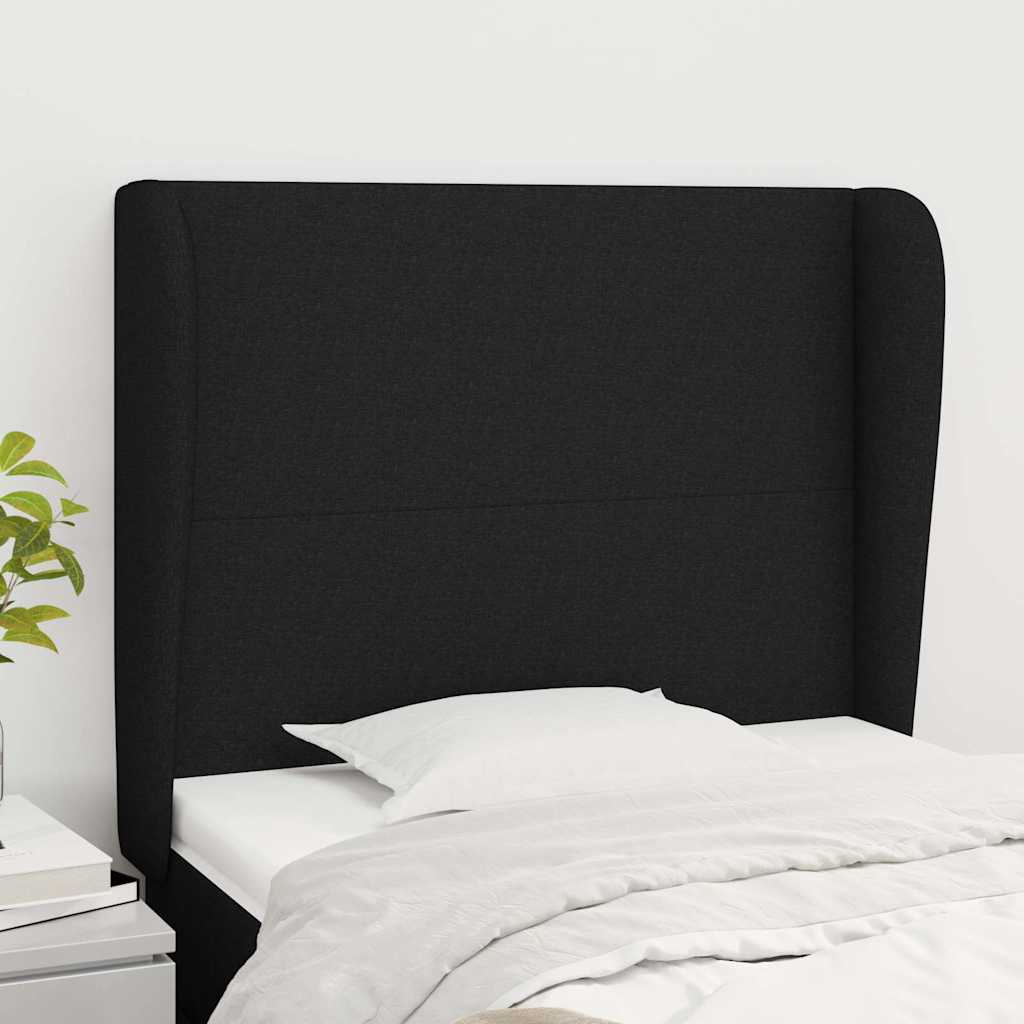 Vidaxl hoofdbord met randen 83x23x118 128 cm stof zwart