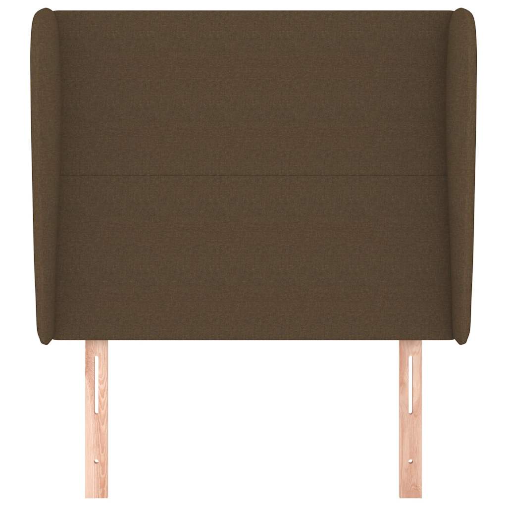 Vidaxl hoofdbord met randen 83x23x118 128 cm stof donkerbruin
