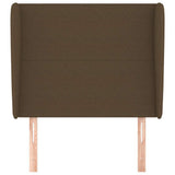 Vidaxl hoofdbord met randen 83x23x118 128 cm stof donkerbruin