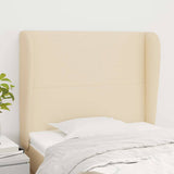 Vidaxl hoofdbord met randen 83x23x118 128 cm stof crèmekleurig