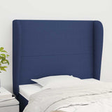 Vidaxl hoofdbord met randen 83x23x118 128 cm stof blauw