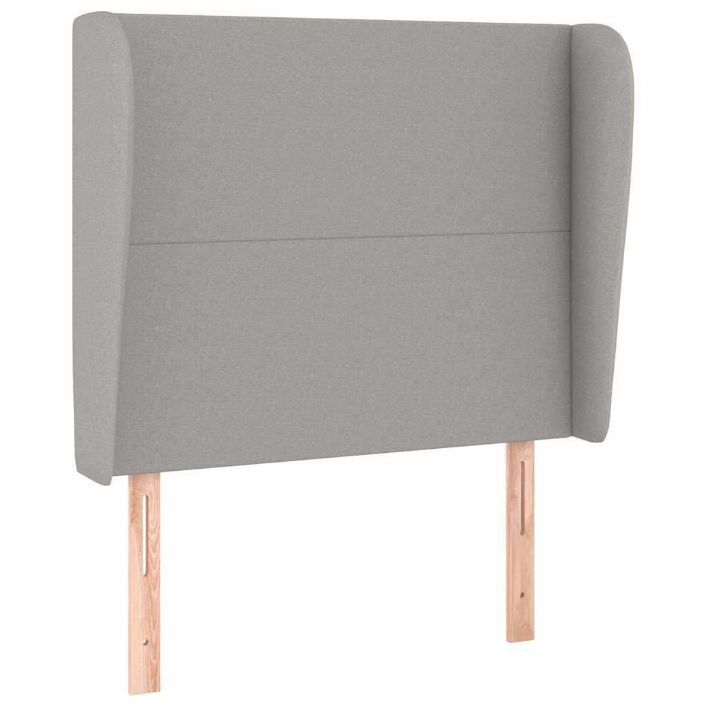 Vidaxl hoofdbord met randen 93x23x118 128 cm stof lichtgrijs