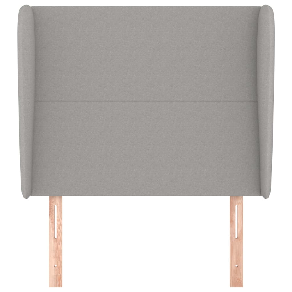 Vidaxl hoofdbord met randen 93x23x118 128 cm stof lichtgrijs