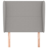 Vidaxl hoofdbord met randen 93x23x118 128 cm stof lichtgrijs