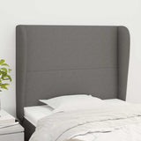 Vidaxl hoofdbord met randen 93x23x118 128 cm stof donkergrijs