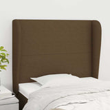 Vidaxl hoofdbord met randen 93x23x118 128 cm stof donkerbruin