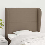 Vidaxl hoofdbord met randen 93x23x118 128 cm stof taupe