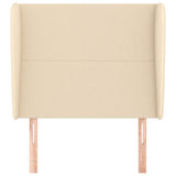 Vidaxl hoofdbord met randen 93x23x118 128 cm stof crèmekleurig