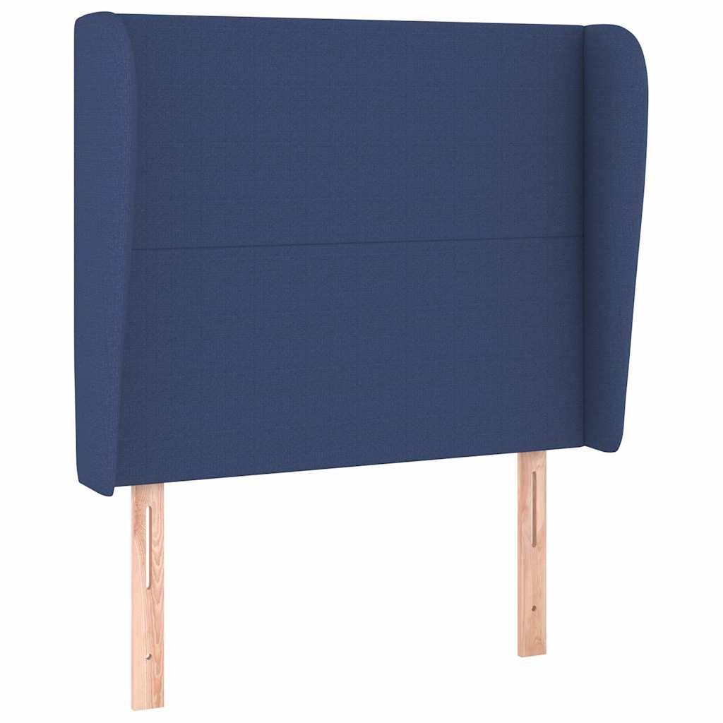 Vidaxl hoofdbord met randen 93x23x118 128 cm stof blauw