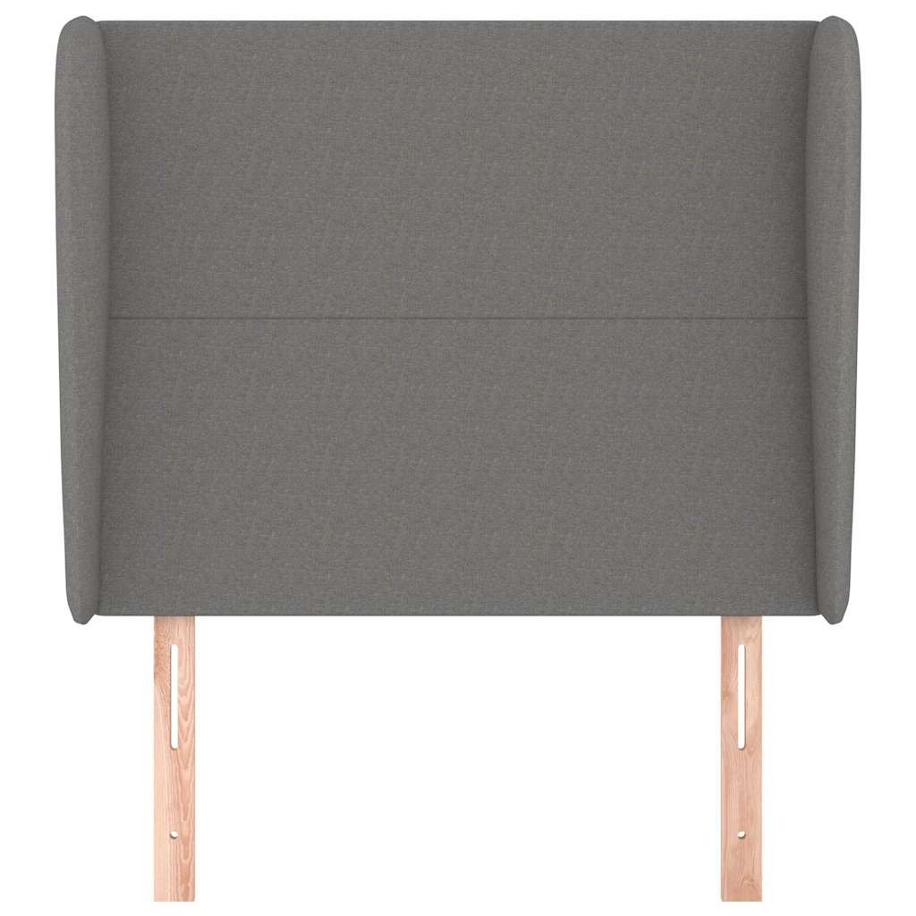Vidaxl hoofdbord met randen 103x23x118 128 cm stof donkergrijs