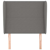 Vidaxl hoofdbord met randen 103x23x118 128 cm stof donkergrijs