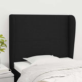 Vidaxl hoofdbord met randen 103x23x118 128 cm stof zwart
