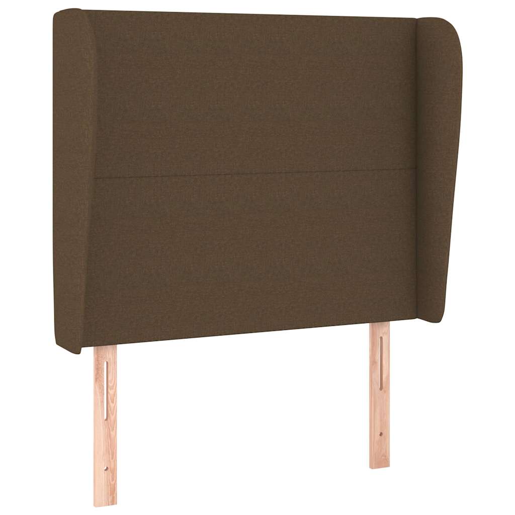 Vidaxl hoofdbord met randen 103x23x118 128 cm stof donkerbruin