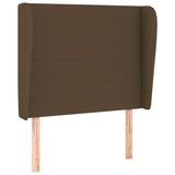 Vidaxl hoofdbord met randen 103x23x118 128 cm stof donkerbruin