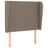 Vidaxl hoofdbord met randen 103x23x118 128 cm stof taupe