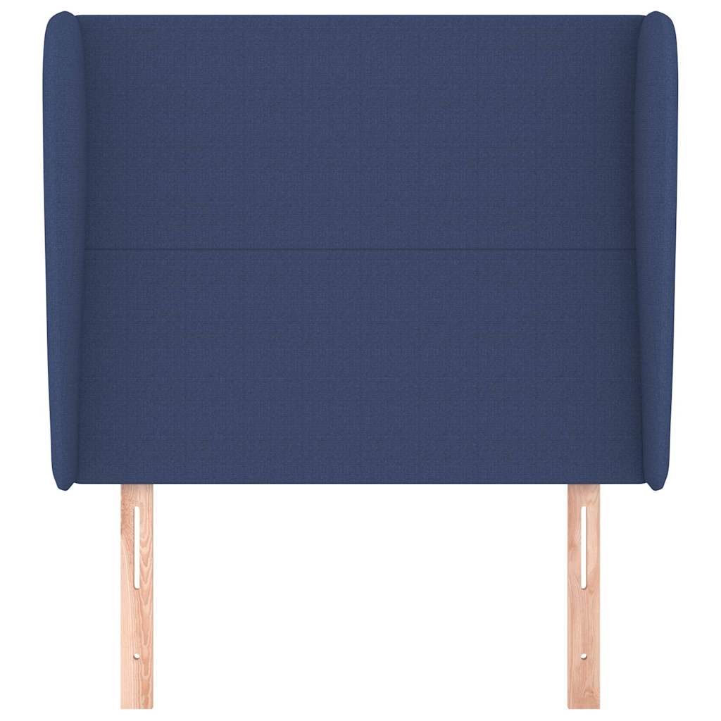 Vidaxl hoofdbord met randen 103x23x118 128 cm stof blauw