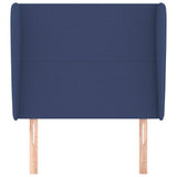 Vidaxl hoofdbord met randen 103x23x118 128 cm stof blauw