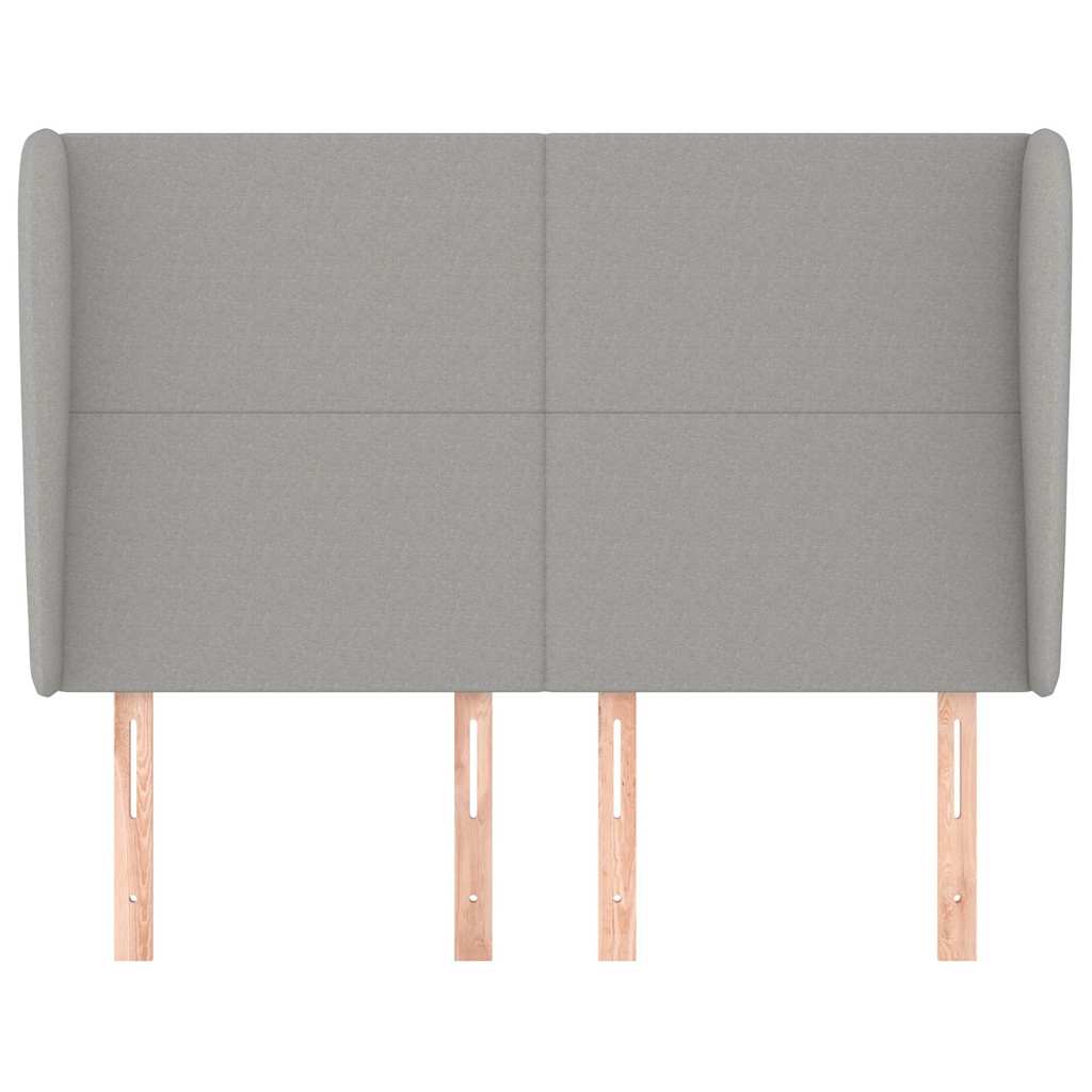 Vidaxl hoofdbord met randen 147x23x118 128 cm stof lichtgrijs