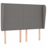 Vidaxl hoofdbord met randen 147x23x118 128 cm stof donkergrijs