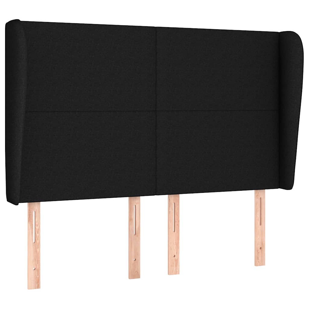 Vidaxl hoofdbord met randen 147x23x118 128 cm stof zwart