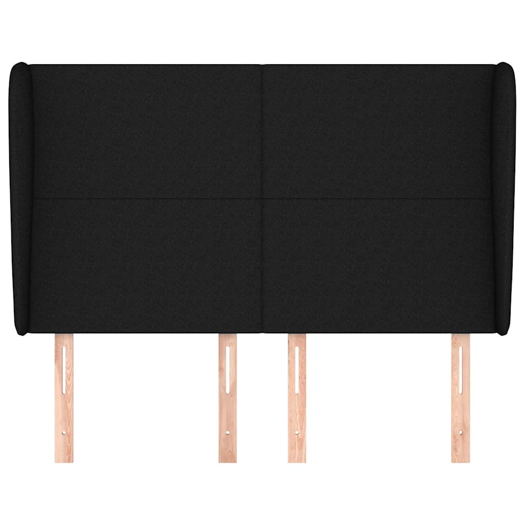 Vidaxl hoofdbord met randen 147x23x118 128 cm stof zwart