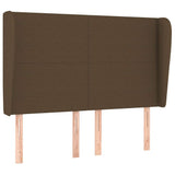 Vidaxl hoofdbord met randen 147x23x118 128 cm stof donkerbruin