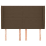 Vidaxl hoofdbord met randen 147x23x118 128 cm stof donkerbruin