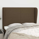 Vidaxl hoofdbord met randen 147x23x118 128 cm stof donkerbruin
