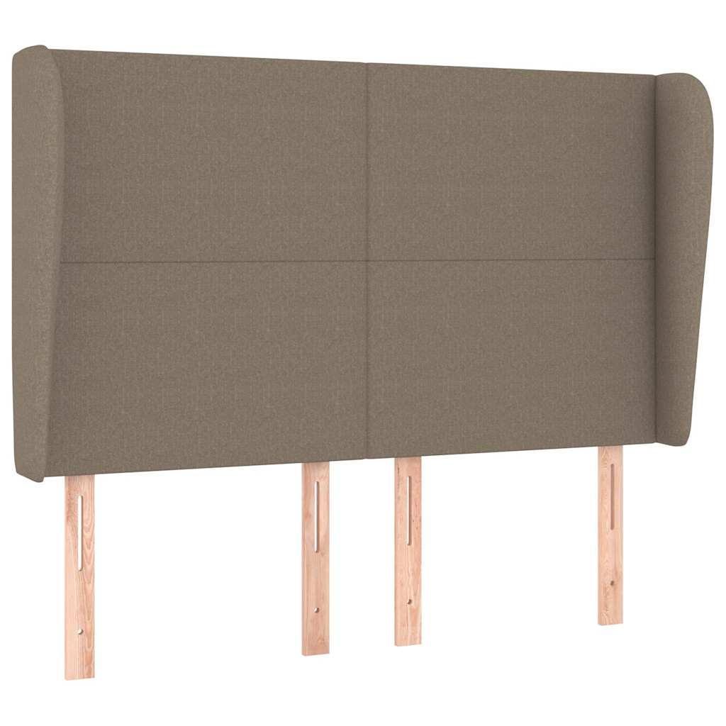 Vidaxl hoofdbord met randen 147x23x118 128 cm stof taupe